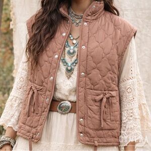 Blu Pepper Brown Quilted Vest